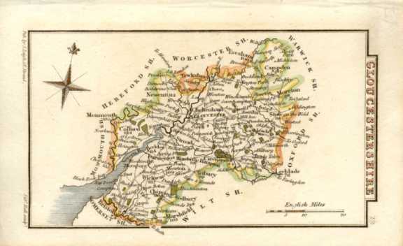 1820 map of Gloucestershire