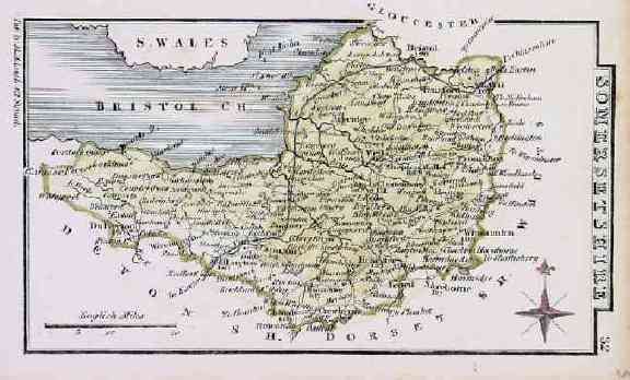 Somerset, 1833. Sydney Hall for M.A. Leigh's  New atlas of England and Wales